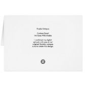 パープルタコ – 7" x 5"アートカード (裏面横)