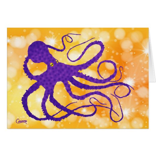 パープルタコ – 7" x 5"アートカード (正面横)