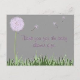 パープルタンデリオンサンキューポストカード ポストカード