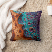 パープルターコイズアート装飾用クッション クッション (ブランケット)