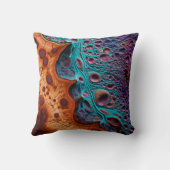 パープルターコイズアート装飾用クッション クッション (裏面)