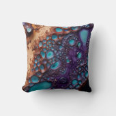 パープルターコイズアート装飾用クッション クッション (正面)