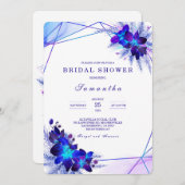 パープルターコイズブライダルシャワー招待状 招待状 (正面/裏面)