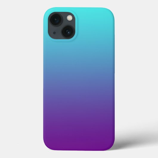 パープルターコイズブルーのシンプルグラデーション背景 Case-Mate iPhoneケース (裏面)