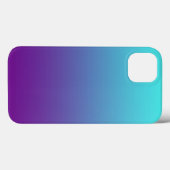 パープルターコイズブルーのシンプルグラデーション背景 Case-Mate iPhoneケース (裏面 (横))