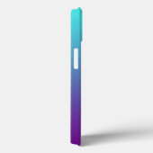 パープルターコイズブルーのシンプルグラデーション背景 Case-Mate iPhoneケース (裏面 / 右)