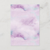 パープルターコイズブルーデンドロビウムオーキッド結婚ズ エンクロージャーカード (裏面)