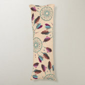 パープルターコイズ先住民アメリカンドリームキャッチャー ボディピロー (正面縦)