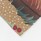 パープルターコイズ先住民ドリームキャッチャー フリースブランケット (角)