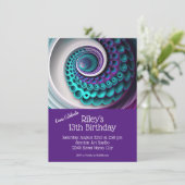 パープルターコイズ バースデーパーティ テンプレート (スタンド正面)