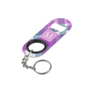 パープルタータンチェックモノグラム キーホルダー栓抜き (裏面アングル)