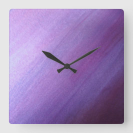 パープルダイアゴナルデザイン スクエア壁時計