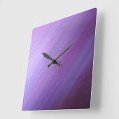 パープルダイアゴナルデザイン スクエア壁時計 (傾斜)