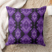パープルダイアモンズモザイクタイルパターン装飾用クッション クッション (ブランケット)