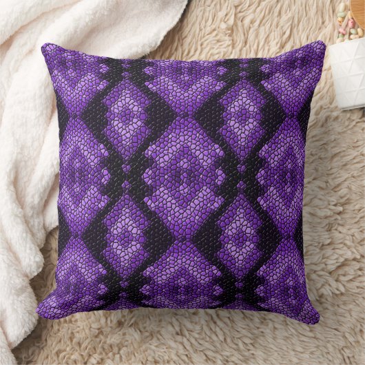 パープルダイアモンズモザイクタイルパターン装飾用クッション クッション (ブランケット)