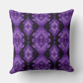 パープルダイアモンズモザイクタイルパターン装飾用クッション クッション (裏面)