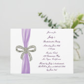 パープルダイアモンドボウバチェロレッテ招待状 招待状 (スタンド正面)