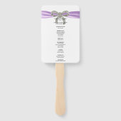 パープルダイアモンドボウ結婚式 プログラム ハンドファン (裏面)