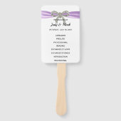 パープルダイアモンドボウ結婚式 プログラム ハンドファン (正面)