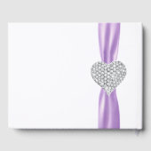 パープルダイアモンド結婚ハートのゲストブック ゲストブック (裏面)
