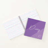 パープルダイアリーカスタムイニシャルジャーナルノート ノートブック (内部)