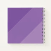 パープルダイアリーカスタムイニシャルジャーナルノート ノートブック (裏面)