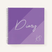 パープルダイアリーカスタムイニシャルジャーナルノート ノートブック (正面)