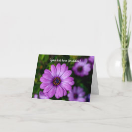 パープルダイジーの花のグリーティングカード カード