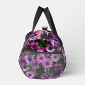 パープルダイジーの花模様のオーダーメイド ダッフルバッグ (右)