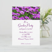 パープルダイジーガーデンパーティー オーダーメイド招待状 招待状 (スタンド正面)