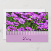 パープルダイジーガーデンパーティー オーダーメイド招待状 招待状 (裏面)