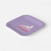 パープルダイズ&婚約したバチェロレッテデコール ペーパープレート (傾斜あり)