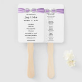 パープルダイヤモンドインフィニティ結婚式 プログラムファン ハンドファン (正面&裏面)