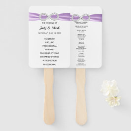 パープルダイヤモンドインフィニティ結婚式 プログラムファン ハンドファン