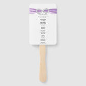 パープルダイヤモンドインフィニティ結婚式 プログラムファン ハンドファン (裏面)