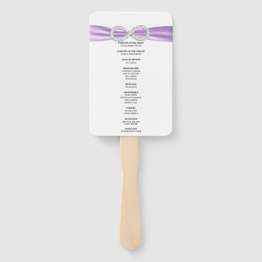 パープルダイヤモンドインフィニティ結婚式 プログラムファン ハンドファン (裏面)