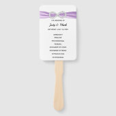 パープルダイヤモンドインフィニティ結婚式 プログラムファン ハンドファン (正面)