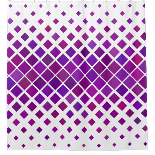 パープルダイヤモンドシャワーカーテン シャワーカーテン (正面)