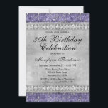 パープルダイヤモンド誕生日招待状ベルベットシルバー 招待状<br><div class="desc">シルバーフレーク、シルバーセンター、ダイヤモンドの2列と紫の押しつぶされたベルベットを特徴とする豪華で豪華な誕生日の招待。1エレガント, 2, 3, 4, 4, 5, 6, 6, 6, 8, 8, 10, 11, 12, 13, 14, 15, 16, 17, 18, 21, 30, 35, 40, 55, 60, 60の誕生日シャワー招待状第70日、第75日、第80日、第85日、第90日。</div>