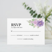 パープルダスティバラ結婚フローラ 出欠カード (スタンド正面)