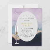 パープルダスティブルーアゲートブランチ&バブリー 招待状 (正面)