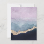 パープルダスティブルーアゲートブランチ&バブリー 招待状 (裏面)