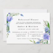 パープルダスティブルーヒアシントピーニーリハーサルディナー 招待状 (正面)