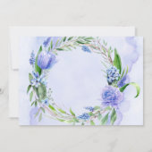 パープルダスティブルーヒアシントピーニーリハーサルディナー 招待状 (裏面)