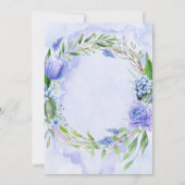 パープルダスティブルーヒアシントピーニー婚約パーティ 招待状 (裏面)