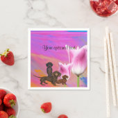 パープルダックシュント紙ナプキンス スタンダードカクテルナプキン (インサイチュ)