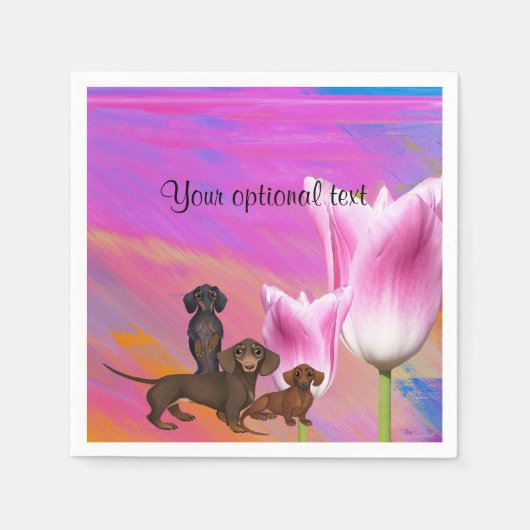 パープルダックシュント紙ナプキンス スタンダードカクテルナプキン (正面)