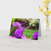 パープルダブルワックスベゴニア空白の、中 カード (黄色い花)