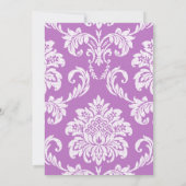 パープルダマスウェディング招待状 招待状 (裏面)