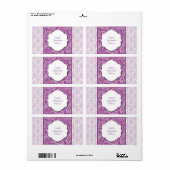 パープルダマスクキンセアニラ水瓶または好意 ラベル (フルシート)